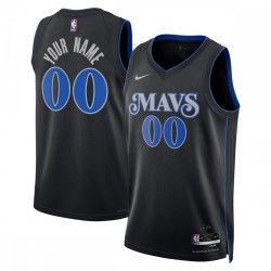 Dallas Mavericks Nike Unisex 2023/24 Custom Swingman Jersey - Black - City Edition