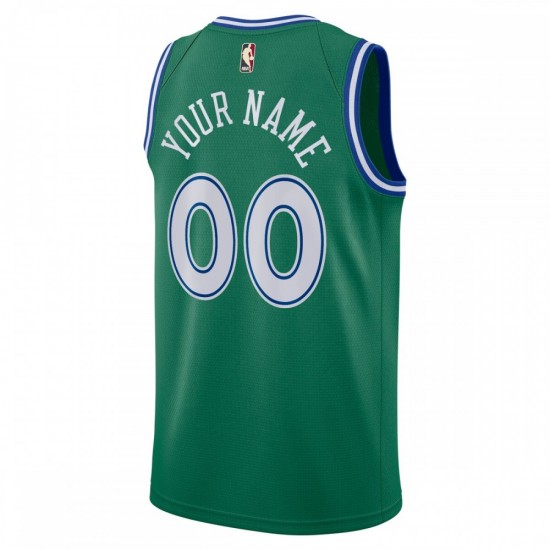 Dallas Mavericks Nike 2020/21 Hardwood Classics Swingman Custom Jersey - Green