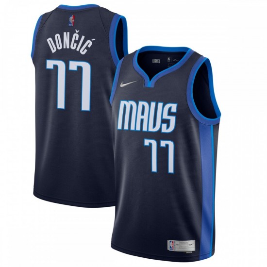 Luka Doncic Dallas Mavericks Nike 2020/21 Swingman Player Jersey Navy - Earned Edition