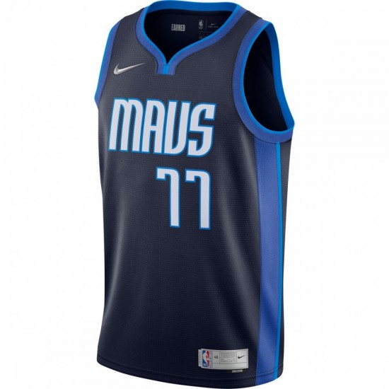 Luka Doncic Dallas Mavericks Nike 2020/21 Swingman Player Jersey Navy - Earned Edition