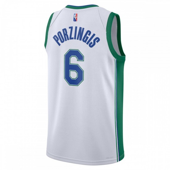 Kristaps Porzingis Dallas Mavericks Nike 2021/22 Swingman Jersey - City Edition - White