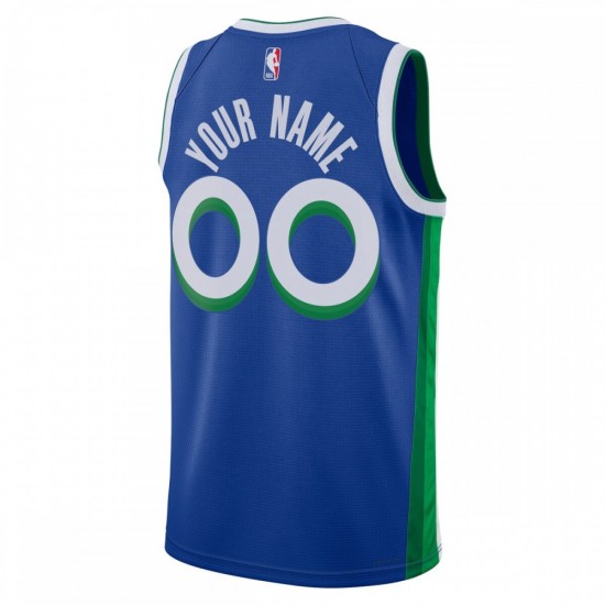 Dallas Mavericks Nike Unisex 2022/23 Swingman Custom Jersey - City Edition - Blue