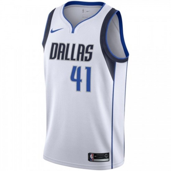 Men's Dallas Mavericks Dirk Nowitzki #41 Nike White Swingman Jersey - Association Edition