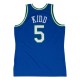 Men's Dallas Mavericks Jason Kidd #5 Throwback Mitchell & Ness Blue 1994-95 Hardwood Classics Jersey