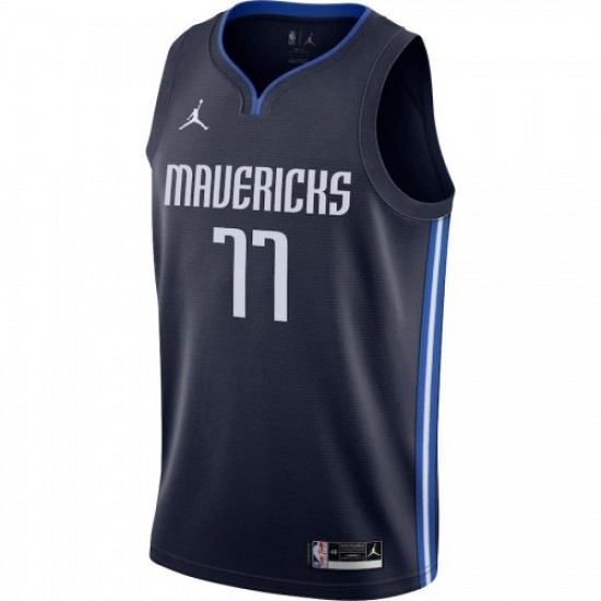 Men's Dallas Mavericks Luka Doncic #77 Jordan Navy 2020/21 Swingman Jersey - Statement Edition