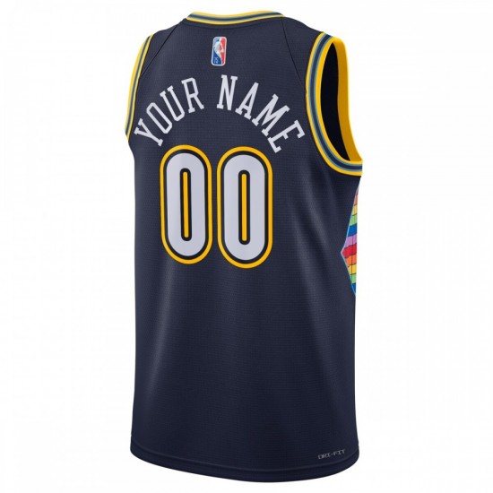 Denver Nuggets Nike 2021/22 Swingman Custom Jersey - City Edition - Navy