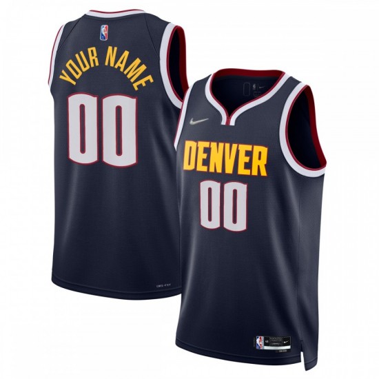 Denver Nuggets Nike 2021/22 Diamond Swingman Custom Jersey - Icon Edition - Navy