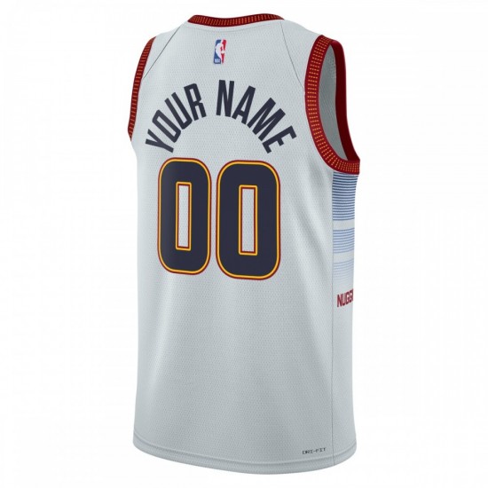 Denver Nuggets Nike Unisex 2022/23 Swingman Custom Jersey - City Edition - Gray