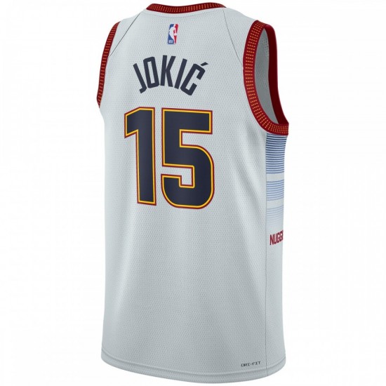 Nikola Jokic Denver Nuggets Nike Unisex 2022/23 Swingman Jersey - City Edition - Silver