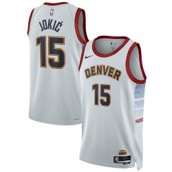 Nikola Jokic Denver Nuggets Nike Unisex 2022/23 Swingman Jersey - City Edition - Silver