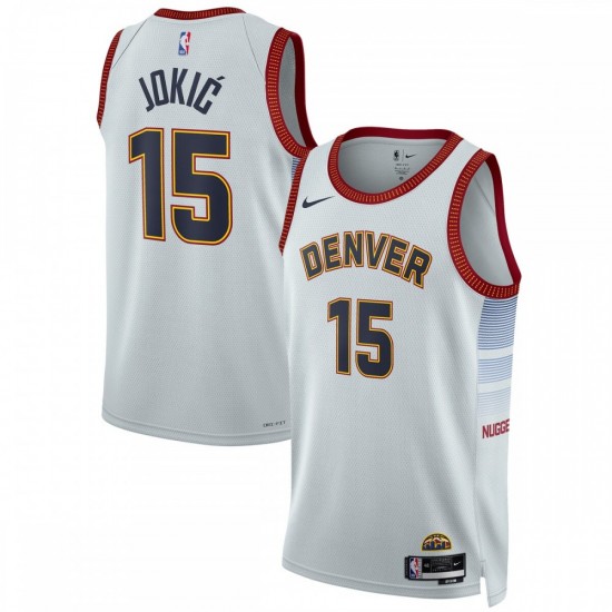 Nikola Jokic Denver Nuggets Nike Unisex 2022/23 Swingman Jersey - City Edition - Silver