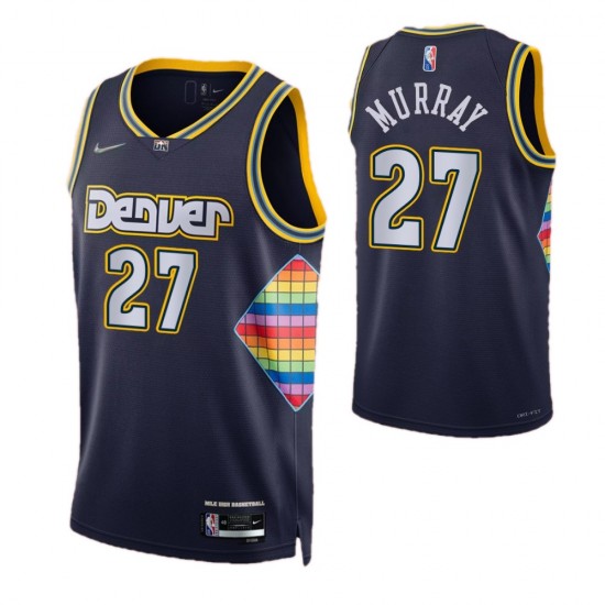 Men's Denver Nuggets Jamal Murray #27 Nike Navy 2021/22 Swingman NBA Jersey - City Edition