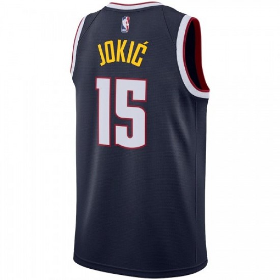 Men's Denver Nuggets Nikola Jokic #15 Nike Navy Swingman Jersey - Icon Edition