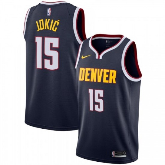 Men's Denver Nuggets Nikola Jokic #15 Nike Navy Swingman Jersey - Icon Edition