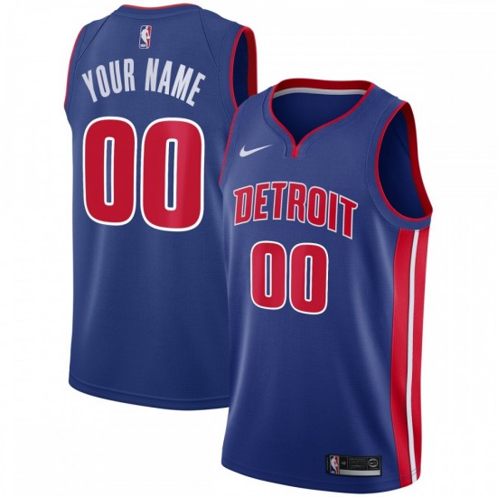 Detroit Pistons Nike Swingman Custom Jersey Blue - Icon Edition