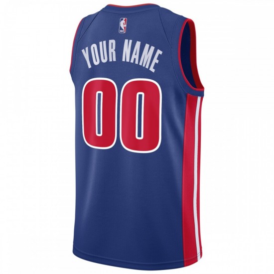 Detroit Pistons Nike Swingman Custom Jersey Blue - Icon Edition