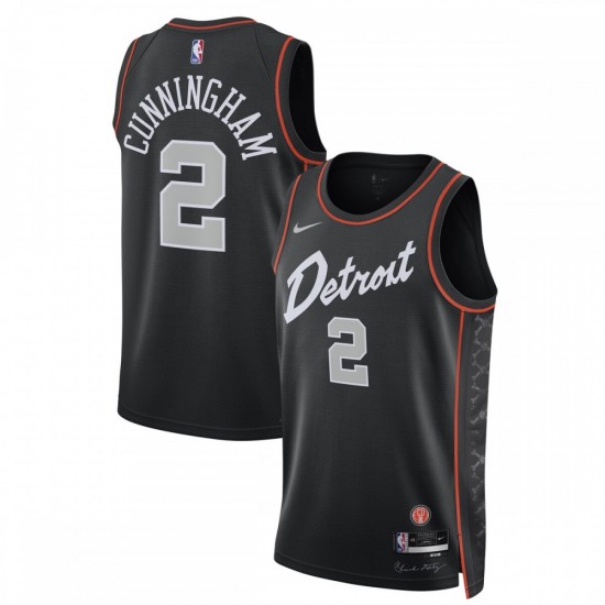 Cade Cunningham Detroit Pistons Nike Unisex 2023/24 Swingman Jersey - Black - City Edition