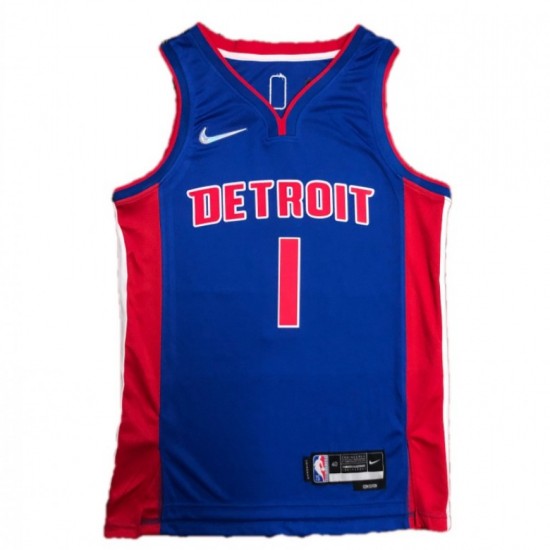 Men's Detroit Pistons Allen Iverson #1 Nike Blue 2021/22 Swingman NBA Jersey - Icon Edition