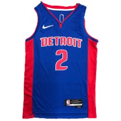 Men's Detroit Pistons Cade Cunningham #2 Nike Blue 2021/22 Swingman NBA Jersey - Icon Edition