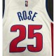 Men's Detroit Pistons Derrick Rose #25 Nike White 2021/22 Swingman NBA Jersey - Icon Edition