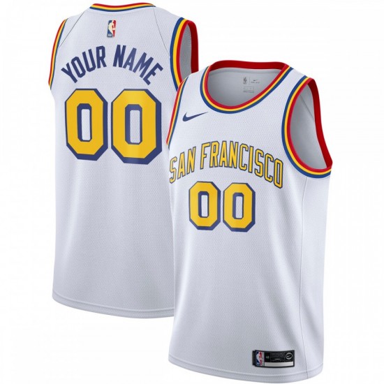 Golden State Warriors Nike Unisex 2019/20 Custom Swingman Jersey - White - Classic Edition