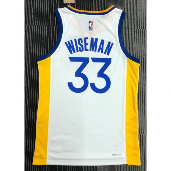 Men's Golden State Warriors James Wiseman #33 Nike White 2021/22 Swingman Jersey - Association Edition