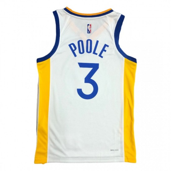 Men's Golden State Warriors Jordan Poole #3 White 2021/22 Swingman NBA Jersey - Association Edition