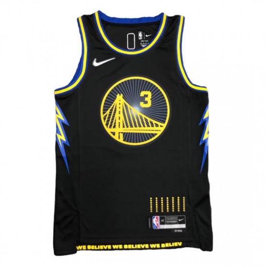 Men's Golden State Warriors Jordan Poole #3 Black 2021/22 Swingman Jersey - City Edition