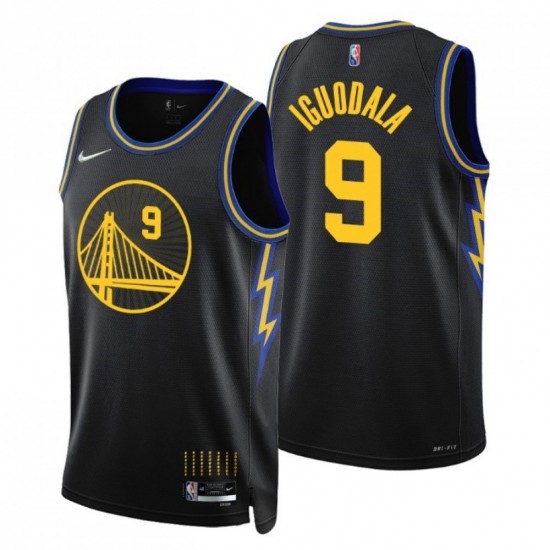 Men's Golden State Warriors Andre Iguodala #9 Black 2021/22 Swingman Jersey - City Edition