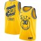 Men's Golden State Warriors Curry #30 Yellow Classics Finished Swingman Jersey -City Classic Edition