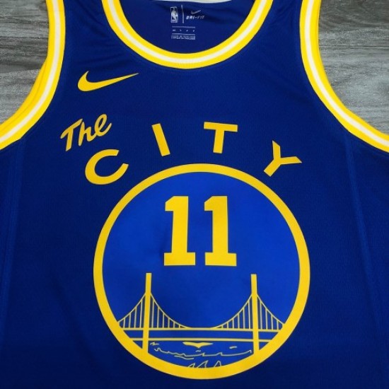 Men's Golden State Warriors Klay Thompson #11 Nike Royal Hardwood Classics 2020/21 Swingman Jersey- Classic Edition