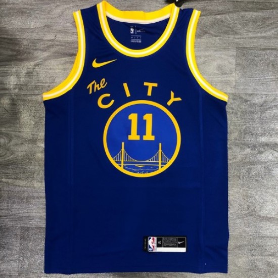 Men's Golden State Warriors Klay Thompson #11 Nike Royal Hardwood Classics 2020/21 Swingman Jersey- Classic Edition