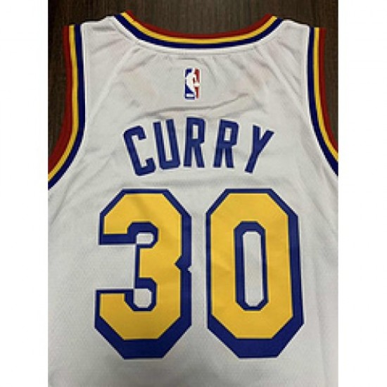 Men's Golden State Warriors Stephen Curry #30 White Classics Swingman Jersey - Classic Edition