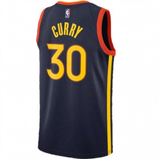 Men's Golden State Warriors Stephen Curry #30 Nike Navy 2020/21 Swingman Jersey - City Edition