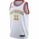 Men's Golden State Warriors Klay Thompson #11 White Classics Swingman Jersey - Classic Edition