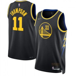 Men's Golden State Warriors Klay Thompson #11 Black 2021/22 Swingman Jersey - City Edition