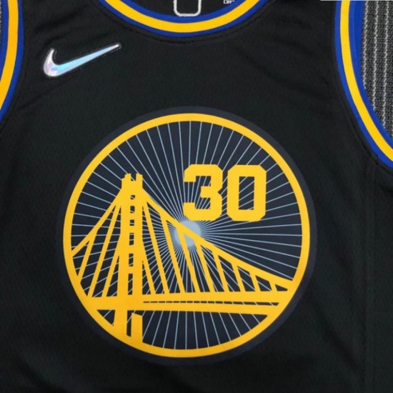 Men's Golden State Warriors Stephen Curry #30 Black 2021/22 Swingman Jersey - City Edition