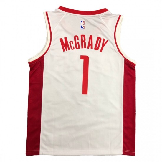 Men's Houston Rockets Tracy McGrady #1 Nike White Swingman Jersey - Association Edition