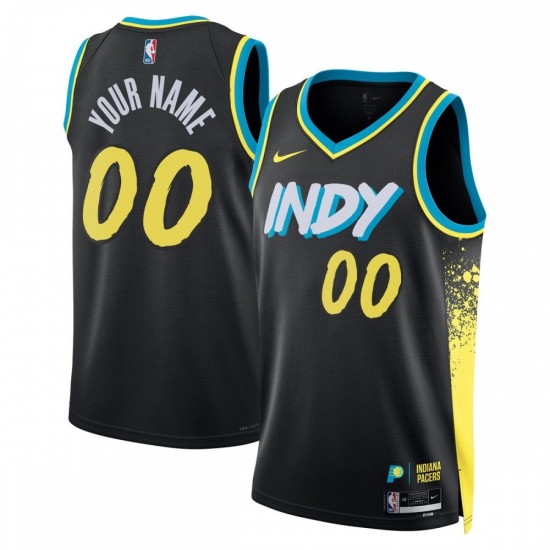 Indiana Pacers Nike Unisex 2023/24 Custom Swingman Jersey - Black - City Edition