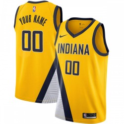 Indiana Pacers Nike 2019/20 Custom Swingman Jersey Yellow - Statement Edition