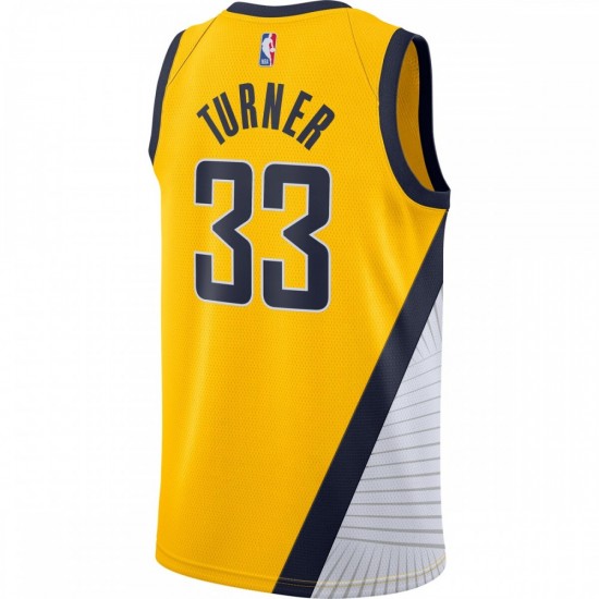 Myles Turner Indiana Pacers Nike Finished Swingman Jersey Gold - Statement Edition