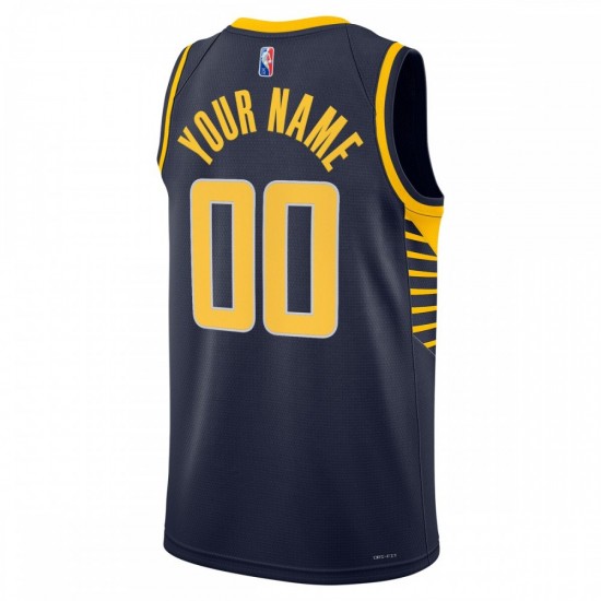 Indiana Pacers Nike 2021/22 Diamond Swingman Custom Jersey - Icon Edition - Navy