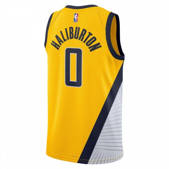 Tyrese Haliburton Indiana Pacers Jordan Brand 2022/23 Statement Edition Swingman Jersey - Gold