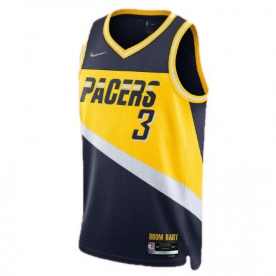 Men's Indiana Pacers Chris Duarte #3 Nike Navy 2021/22 Swingman NBA Jersey - City Edition