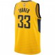 Men's Indiana Pacers Myles Turner #33 Nike Gold Replica Swingman Jersey - Statement Edition