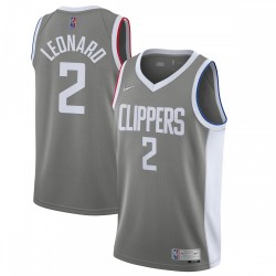 Kawhi Leonard LA Clippers Nike 2020/21 Swingman Player Jersey Gray - Earned Edition