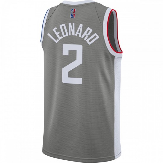 Kawhi Leonard LA Clippers Nike 2020/21 Swingman Player Jersey Gray - Earned Edition