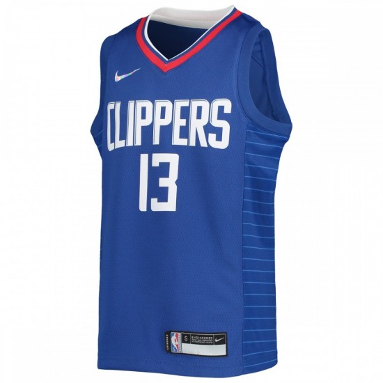 Paul George LA Clippers Nike Youth 2021/22 Diamond Swingman Jersey - Icon Edition - Royal