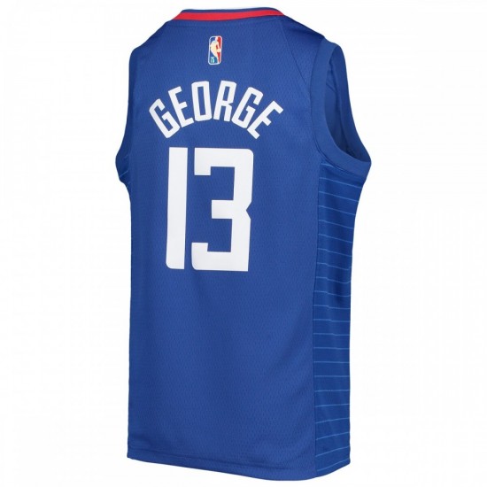 Paul George LA Clippers Nike Youth 2021/22 Diamond Swingman Jersey - Icon Edition - Royal