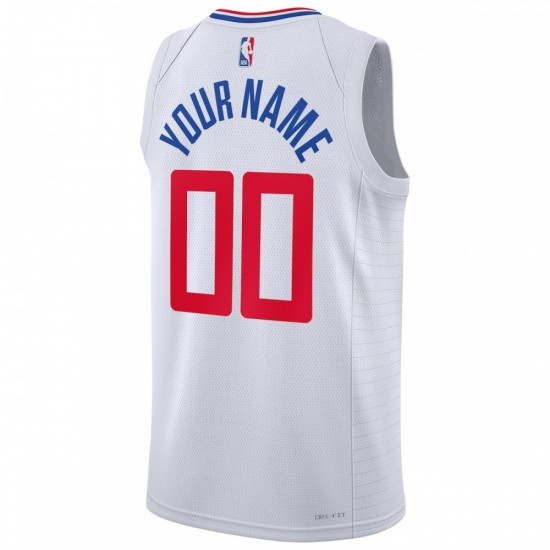 LA Clippers Nike Unisex 2022/23 Swingman Custom Jersey White - Association Edition